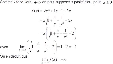 Fonctions Calculs De Limites Cours Maths 1ère Educastream