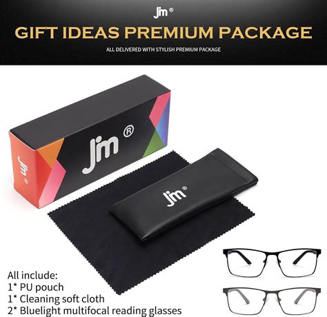 Jm 2 Pack Progressive Multifocus Reading Glasses Men Multifocal