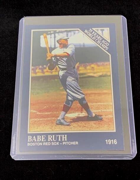 1991 SPORTING NEWS PROTOTYPE Baseball Card BABE RUTH Boston Red Sox 75