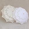 Amazon Sqoikos White Lace Parasol Umbrella Vintage Wedding Bridal