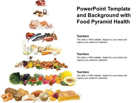 Powerpoint Template And Background With Food Pyramid Health ...