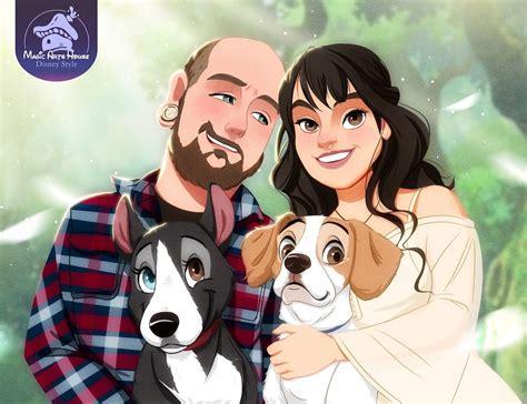 Custom Portrait In Disney Style Custom Cartoon Portrait For Etsy Artofit