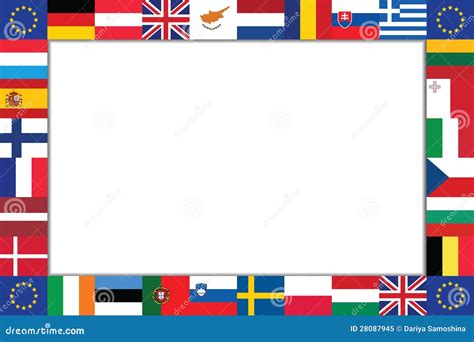 Frame Of The Flags Of Eu Countries Royalty Free Stock Photo Image