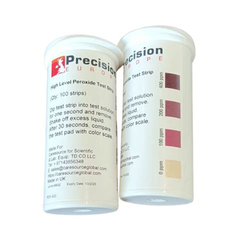 Peroxide Test Strip Ppm Strips Care Source Global