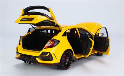 1 18 Lcd 2020 Honda Civic Type R Type R Typer Fk8 Yellow Diecast Car Model