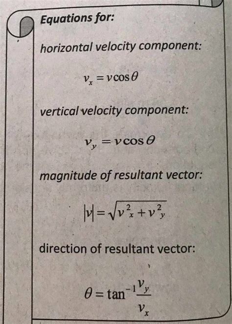 Equations For Horizontal Velocity Component Studyx