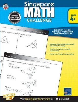 Carson Dellosa 704281 Frank Schaffer Singapore Math Challenge Workbook