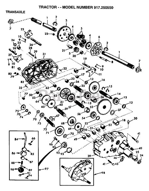 Craftsman 917250550 Craftsman Lawn Tractor Transaxle Parts Lookup