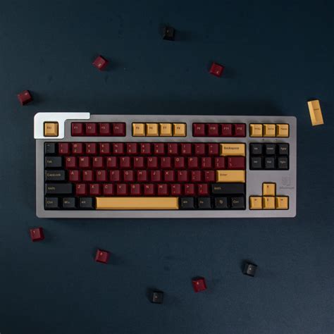 Keycap Onlygmk Red Samurai Keycaps Keys Cherry Pbt Double Shot