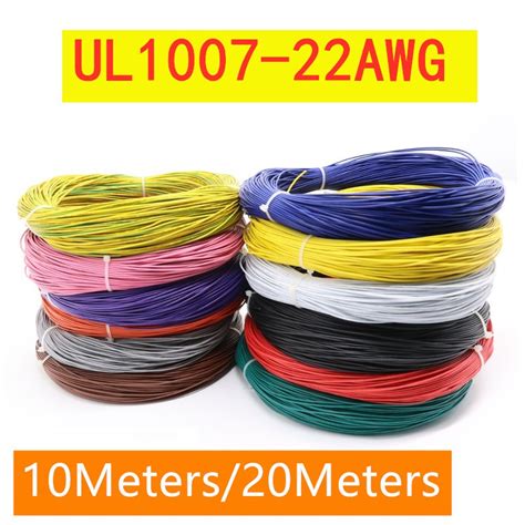 10Meters 20meters UL1007 PVC Wire 22AWG 1 6mm Diameter Environmental