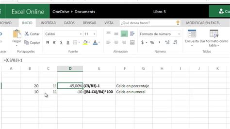 Calcular Porcentaje Entre Dos Valores Excel Youtube