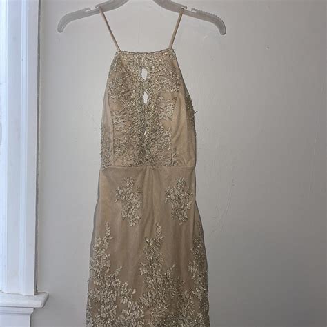 Gold Formal Dress Worn Once Depop