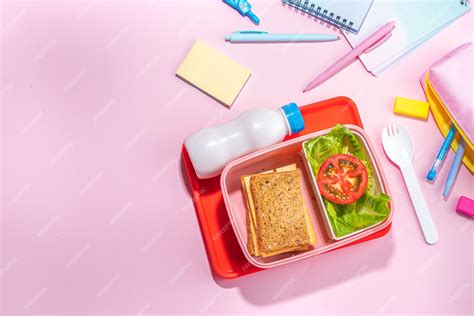 Premium Photo | Healthy school meal concept