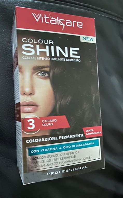 BNIB Vitalcare Colour Shine Hair Dye In Dark Brown Made In Italy