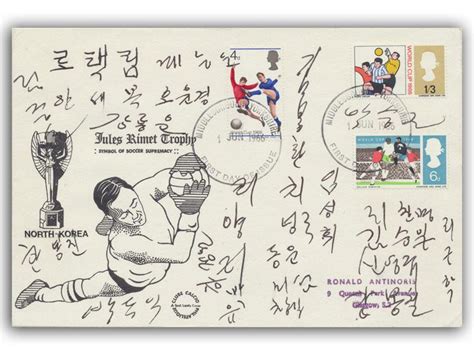 World Cup North Korea Team Signed