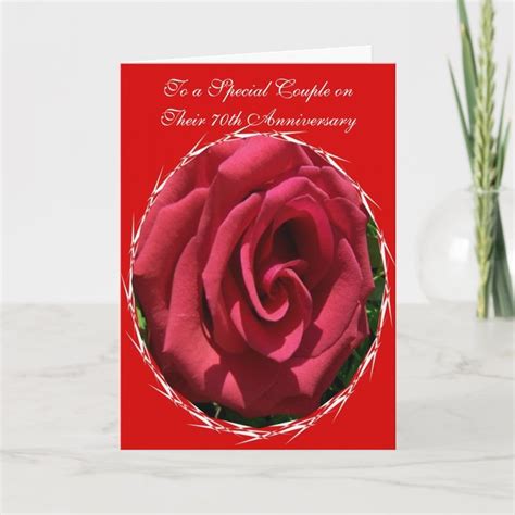 70th Wedding Anniversary Card Size 5 X 7 Color Matte Gender