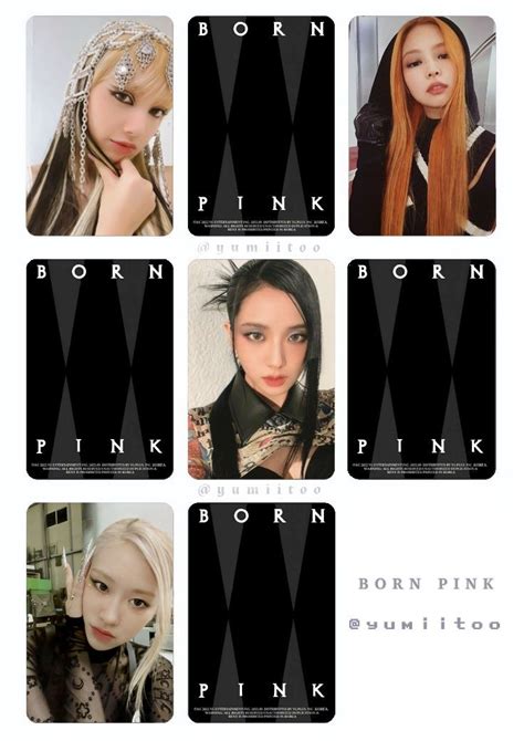 Blackpink Born Pink Digipack Ver Printable Photocard Template