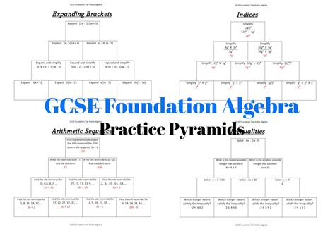 10 Practice Pyramid Worksheets For Algebra Topics