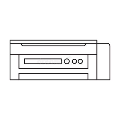 Icône Vectorielle D imprimante Icône Vectorielle Isolée Sur Fond Blanc