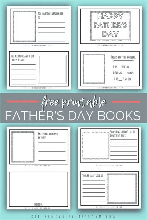 Printable Fathers Day Book