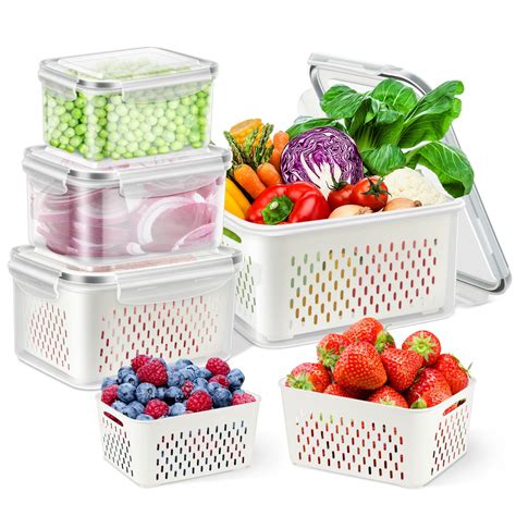 Buy TBMax Fresh Food Storage Containers For Fridge Multiple Plastic