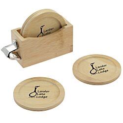 Bamboo Coaster Set With Bottle Opener 167773 4imprint