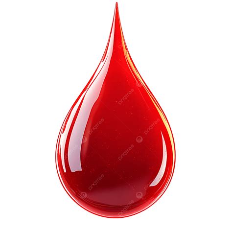 3d Shiny Red Drop Of Blood, Blood Drop, Red Drop, Blood Droplet PNG