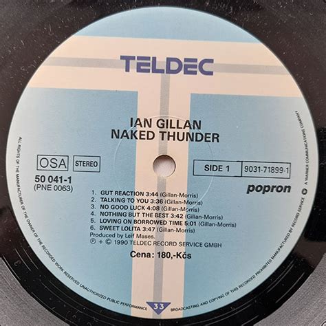 Ian Gillan Naked Thunder Vinyl Shop Cz