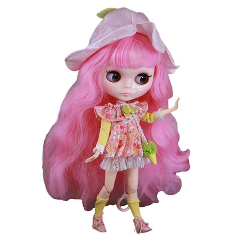 Nellie Premium Custom Neo Blythe Doll With Pink Hair White Skin And Shiny Cute Face This Is