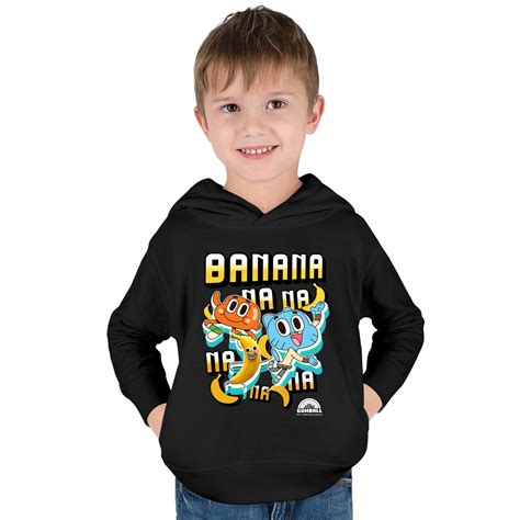 The Amazing World Of Gumball Darwin Banana Kids Pullover Hoodie