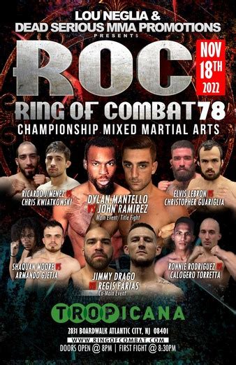 Ring Of Combat 78 Mma Event Tapology