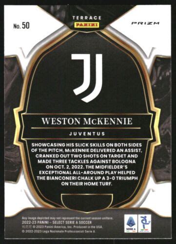 2022 23 Panini Select Serie A Terrace Blue Prizm 50 Weston McKennie