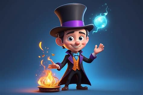 Premium Photo | Magician Cartoon Character Illustration