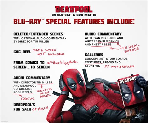 Deadpool Blu-Ray special features revealed in foul mouthed fashion ...