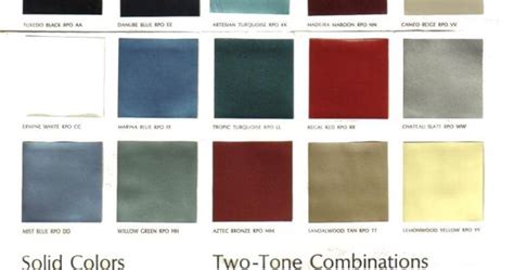 1966 Chevy Color Chart