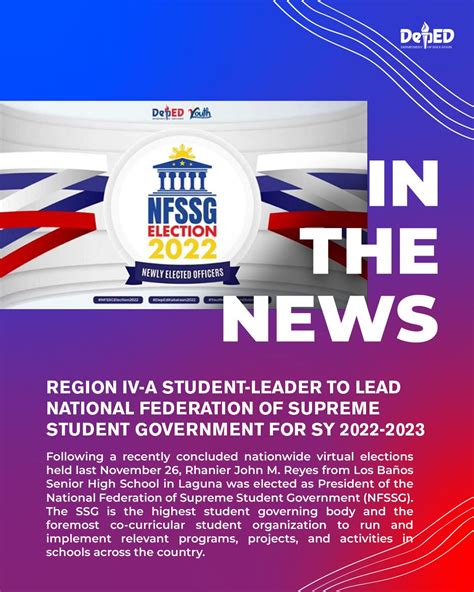 Region Iv A Student Leader To Lead National Federation Of Supreme