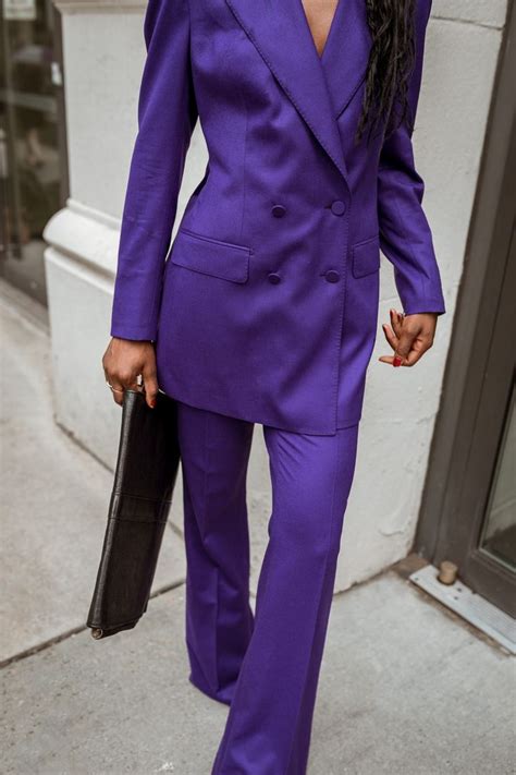 How To Style A Pant Suit For Women Purple Suits Suits For Women