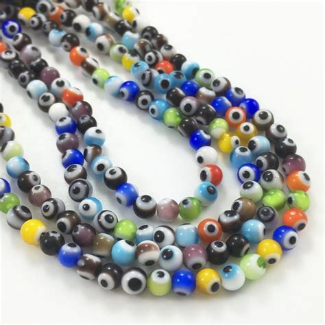 Mm Evil Eye Glass Beads Mixed Color Evil Eye Beads Etsy