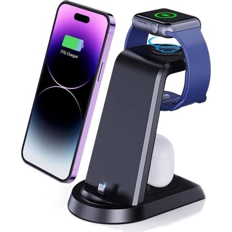 Chargeur Sans Fil 3 En 1 Station De Charge Sans Fil Pour Iphone 11 12