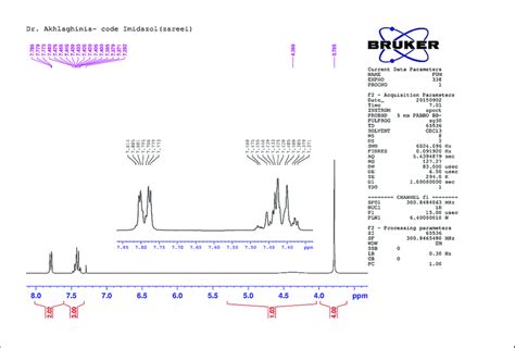 1 H Nmr 300 Mhz Cdcl 3 Spectrum Of 2 Phenyl Imidazoline 1a