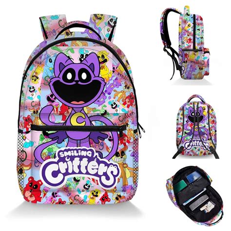 Mochila De Poppy De Critters Sonrientes Bolso De Hombro Estuche Para L