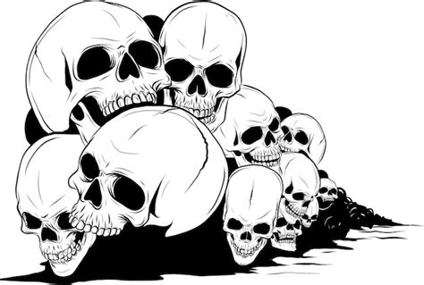 Premium Vector Skull And Crossbones Human Skulls Skulls And Bones