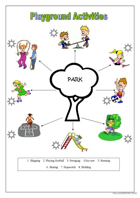 Playground Activities English Esl Worksheets Pdf And Doc