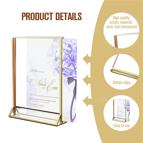 Custom Acrylic Sign Holder Clear Table Sign Stand 3 Pack 85x11 Plastic Table Picture Menu