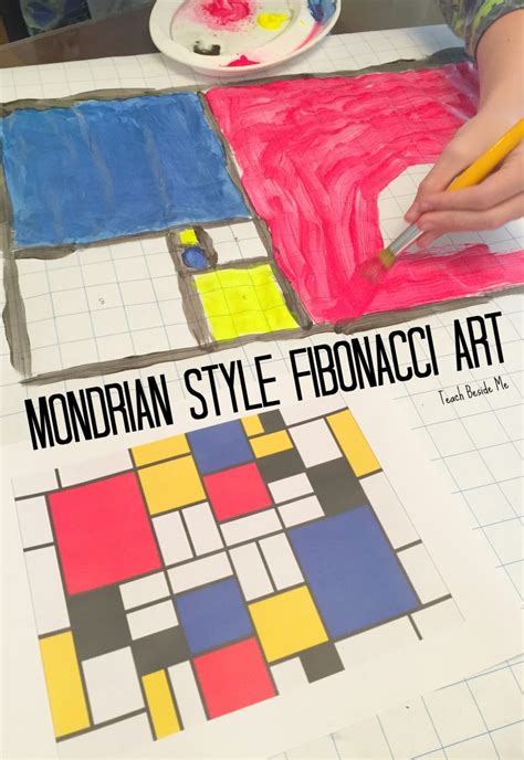 Mondrian Style Fibonacci Art - Teach Beside Me