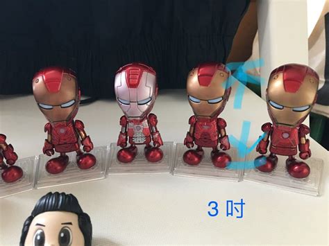 全新絕版 Hot Toys Disney marvel iron man 公仔 一套八個鐵甲俠 Ironman 進化版公仔約 三吋高 興趣及遊戲 玩具 遊戲類 Carousell