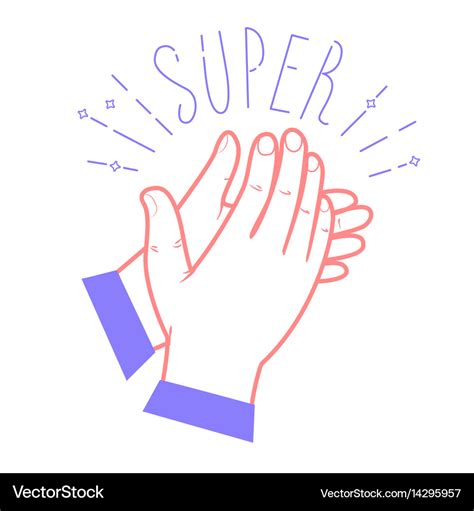 Icon Clapping Hands Royalty Free Vector Image Vectorstock