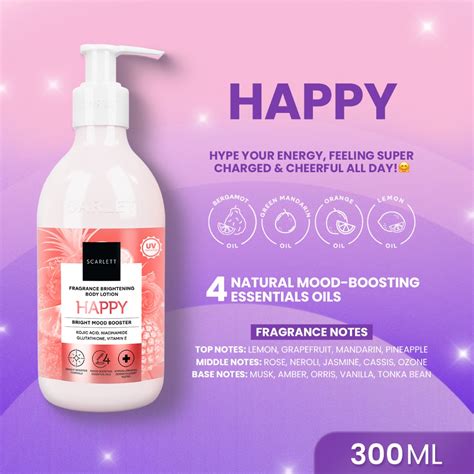 Jual Scarlett Whitening New Fragrance Brightening Body Lotion Bright