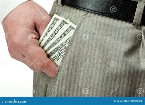 Man S Hand Taking Money Out Of Pocket Stock Image Image Of Payment