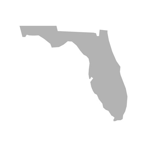 Florida Map Vector Icon On Isolated White Background 7167609 Vector Art